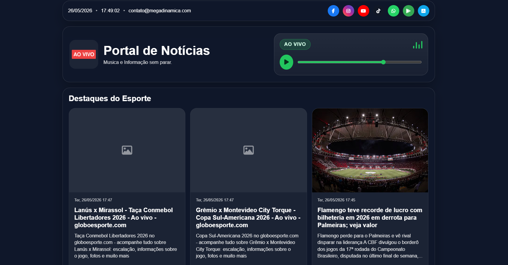 portal de noticias automatico